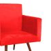 Kit 2 Poltronas Decorativas Nina Pé Palito Suede Vermelho