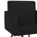 Kit 2 Poltronas Pé Palito Nina Tavares Suede Preto