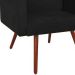 Kit 2 Poltronas Pé Palito Nina Tavares Suede Preto