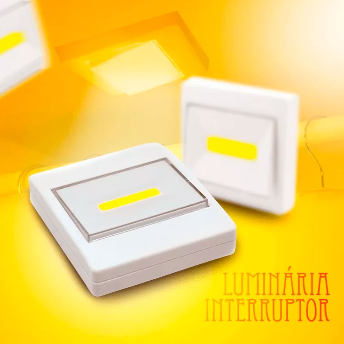 Kit 8 Luminárias Portáteis Interruptor Luz de LED