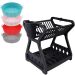 Kit Escorredor de Louças de Plástico e 4 Formas de Air Fryer