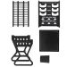 Kit Escorredor de Louças de Plástico e 4 Formas de Air Fryer