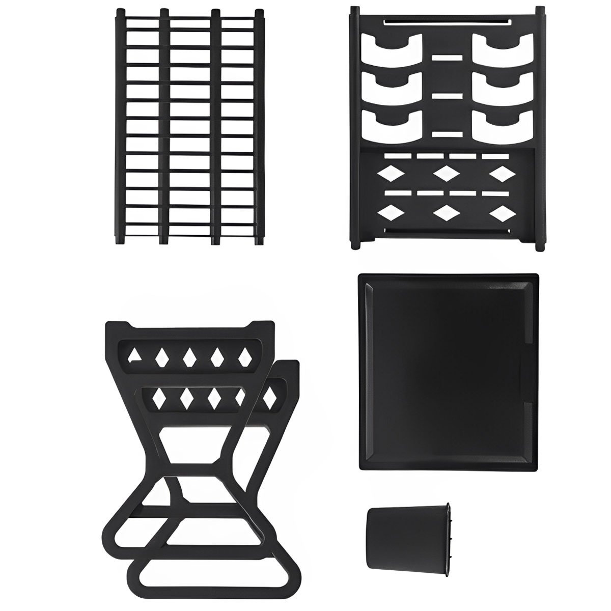Kit Escorredor de Louças de Plástico e 4 Formas de Air Fryer
