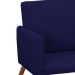 Poltrona Decorativa Nina Pé Palito Suede Azul Marinho