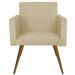 Poltrona Decorativa Nina Pé Palito Suede Bege