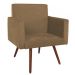 Poltrona Decorativa Nina Pé Palito Suede Rato