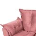 Poltrona Decorativa para Sala Pés Palito Opala Veludo Rosê