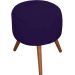 Puff Decorativo Milão Pé Palito Suede Azul Marinho