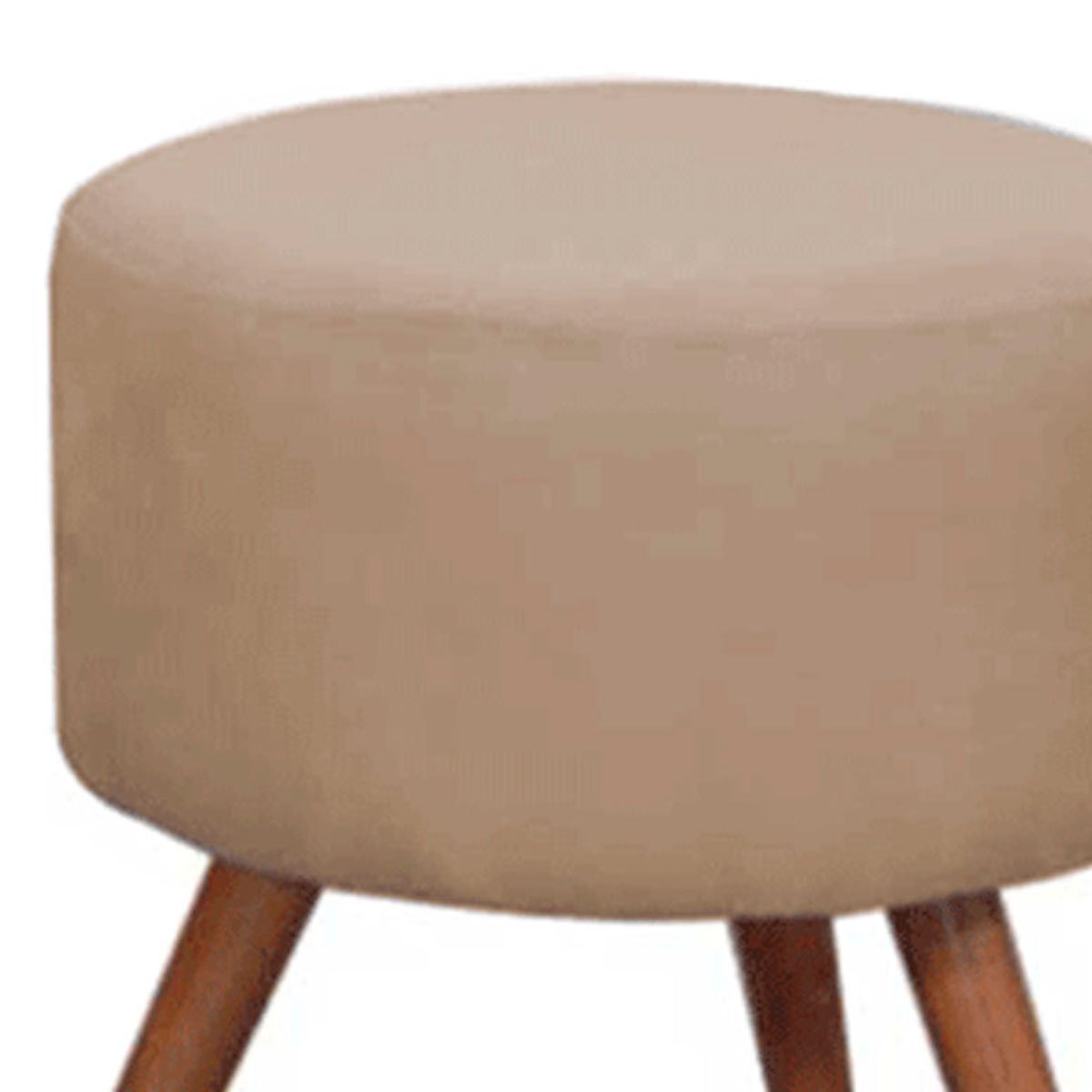 Puff Decorativo Milão Pé Palito Suede Bege