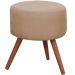Puff Decorativo Milão Pé Palito Suede Bege