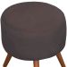 Puff Decorativo Milão Pé Palito Suede Cinza