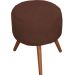 Puff Decorativo Milão Pé Palito Suede Marrom