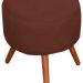 Puff Decorativo Milão Pé Palito Suede Marrom