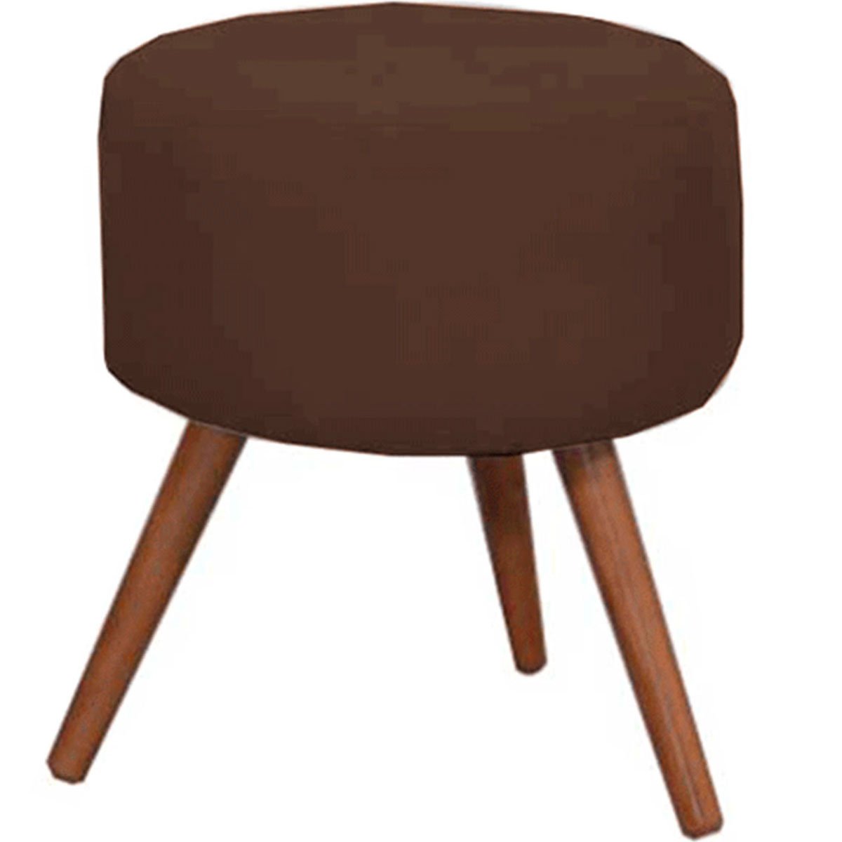 Puff Decorativo Milão Pé Palito Suede Marrom