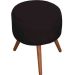 Puff Decorativo Milão Pé Palito Suede Preto