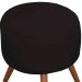 Puff Decorativo Milão Pé Palito Suede Preto