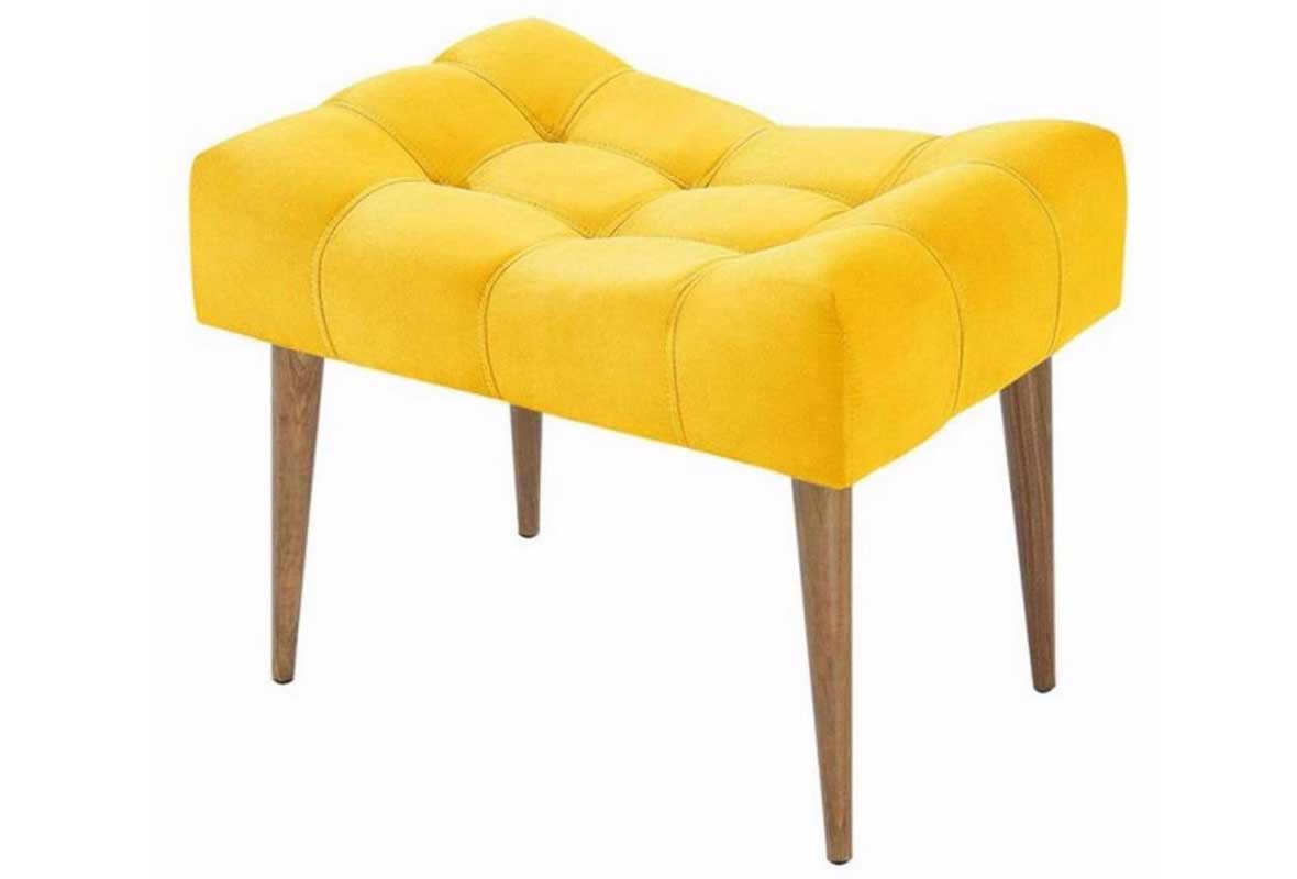 Puff Requinte Casa Chick Pés Palito Animale Amarelo