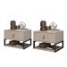 2 Mesas de Cabeceira Suspensa Hampton Off White