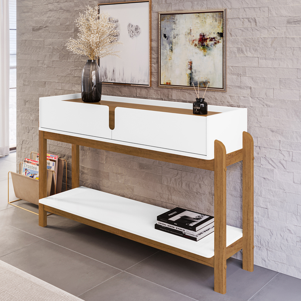 Aparador 2 Gavetas 50524 130cm Branco Cedro DCASA