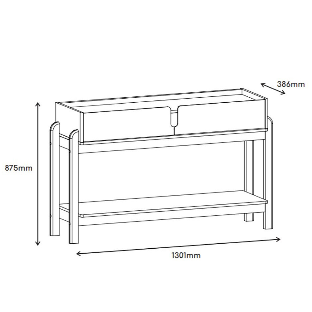 Aparador 2 Gavetas 50524 130cm Branco Cedro DCASA