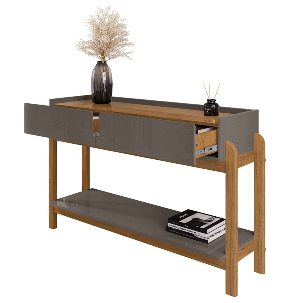 Aparador 2 Gavetas 50524 130cm Cinza Perola Cedro DCASA