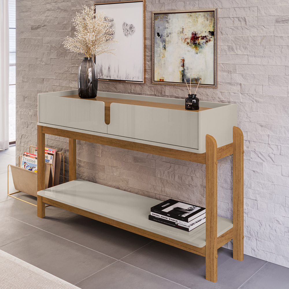 Aparador 2 Gavetas 50524 130cm Off White Cedro DCASA