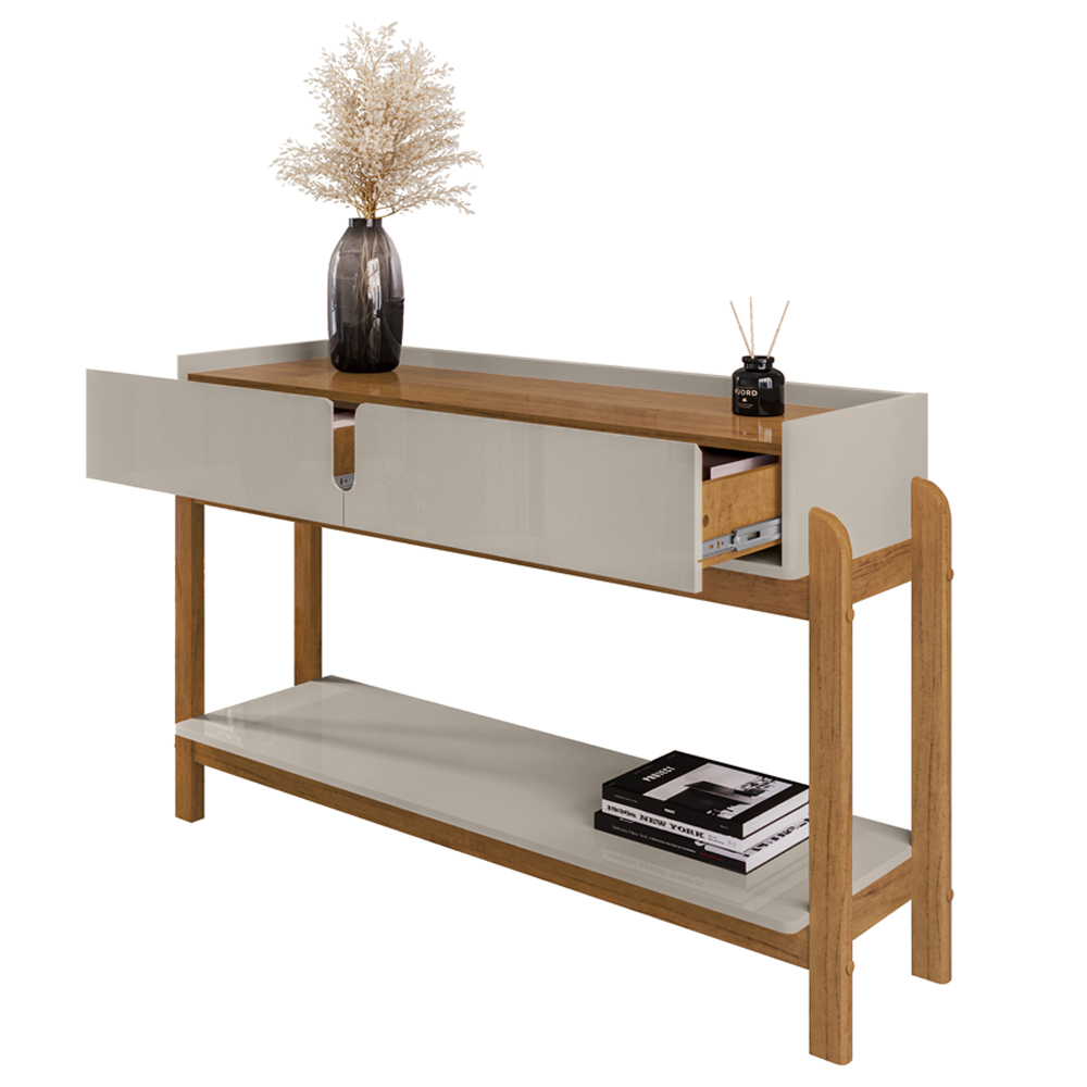 Aparador 2 Gavetas 50524 130cm Off White Cedro DCASA