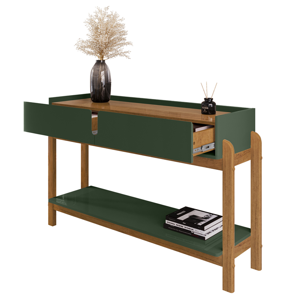 Aparador 2 Gavetas 50524 130cm Verde Oliva Cedro DCASA