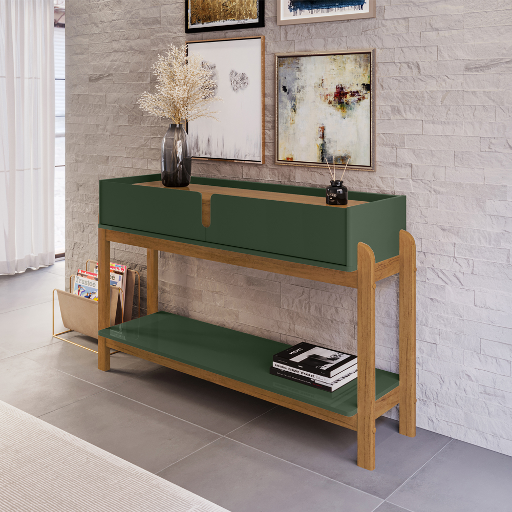 Aparador 2 Gavetas 50524 130cm Verde Oliva Cedro DCASA