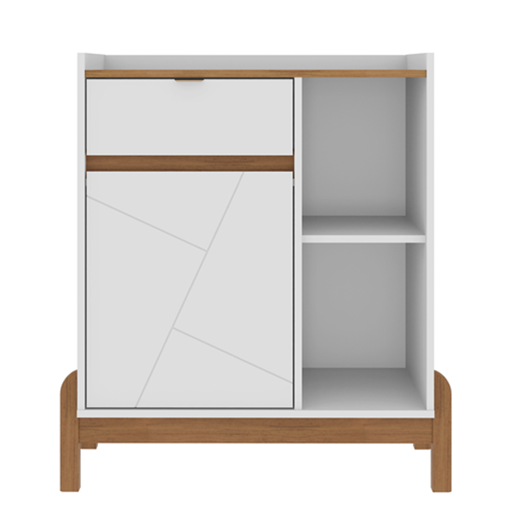 Aparador Bar 50526 Pes Madeira Maciça 81cm Branco Cedro DCASA