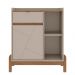 Aparador Bar 50526 Pes Madeira Maciça 81cm Off White Cedro DCASA
