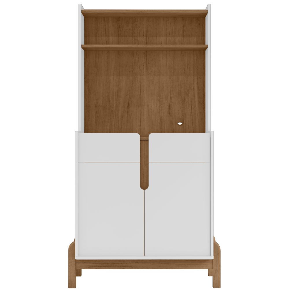 Aparador Cantinho Cafe 50525 2 Portas 81cm Branco Cedro DCASA