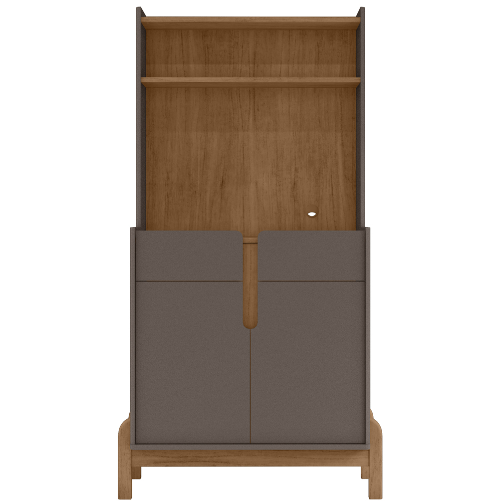 Aparador Cantinho Cafe 50525 2 Portas 81cm Cinza Perola Cedro DCASA