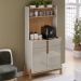 Aparador Cantinho Cafe 50525 2 Portas 81cm Off White Cedro DCASA