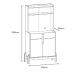 Aparador Cantinho Cafe 50525 2 Portas 81cm Off White Cedro DCASA