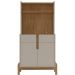 Aparador Cantinho Cafe 50525 2 Portas 81cm Off White Cedro DCASA