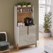 Aparador Cantinho Cafe 50525 2 Portas 81cm Off White Cedro DCASA