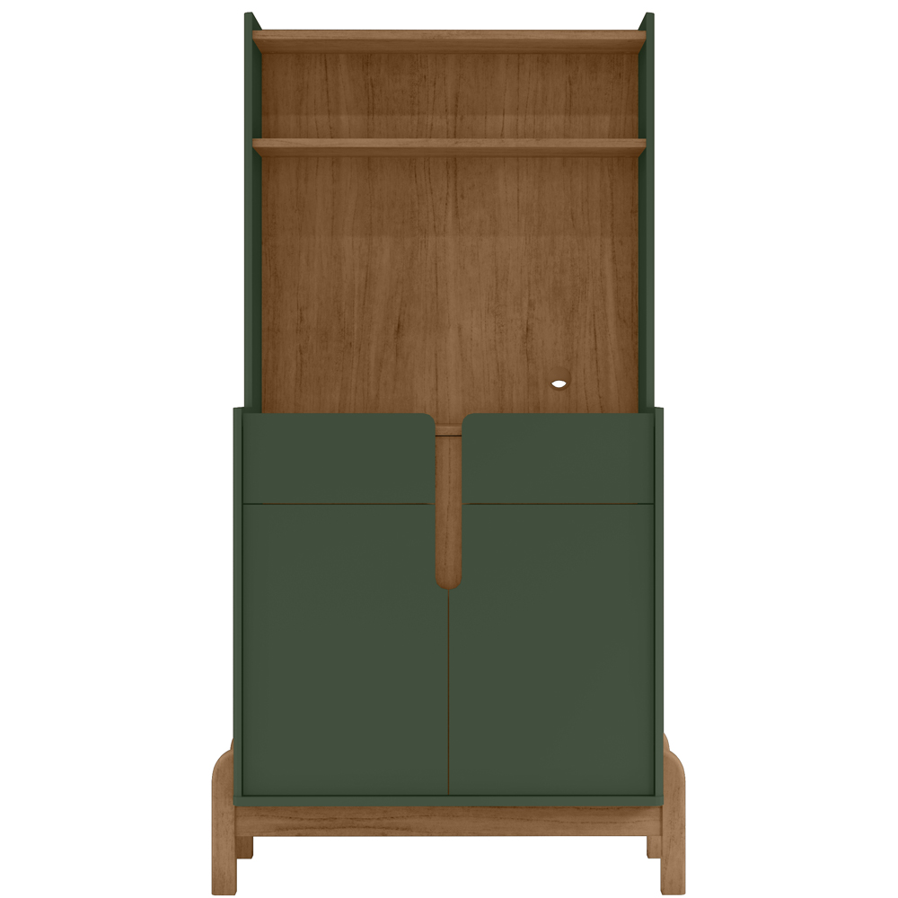 Aparador Cantinho Cafe 50525 2 Portas 81cm Verde Oliva Cedro DCASA