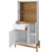 Aparador Cantinho Cafe 50527 1 Porta 81cm Branco Cedro DCASA