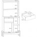 Aparador Cantinho Cafe 50527 1 Porta 81cm Off White Cedro DCASA