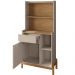 Aparador Cantinho Cafe 50527 1 Porta 81cm Off White Cedro DCASA