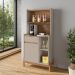 Aparador Cantinho Cafe 50527 1 Porta 81cm Off White Cedro DCASA