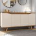 Balcao Buffet 50454 Pes Madeira 160cm Off White Cedro DCASA