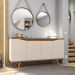 Balcao Buffet 50454 Pes Madeira 160cm Off White Cedro DCASA