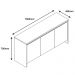 Balcao Buffet 50523 3 Portas 160cm Cedro Branco DCASA