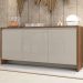 Balcao Buffet 50523 3 Portas 160cm Cedro Off White DCASA