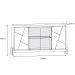 Balcao Buffet 50528 Porta De Vidro 168cm Branco Cedro DCASA
