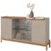 Balcao Buffet 50528 Porta De Vidro 168cm Off White Cedro DCASA