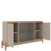 Balcao Buffet 50528 Porta De Vidro 168cm Off White Cedro DCASA