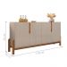 Bancada Aparador Ares Off White/Cedro com 4 Portas